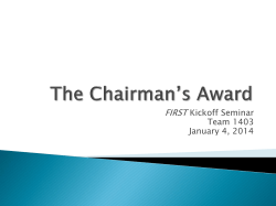 The Chairman`s Award