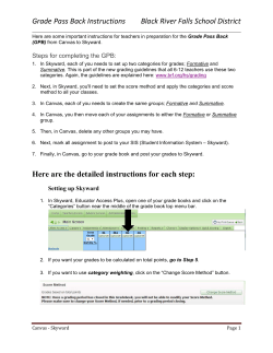 Grade Pass Back Instructions from Canvas to Skyward