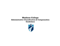 job analysis/reclassification - Madison Area Technical College