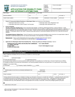 application for disability pass and veteran`s