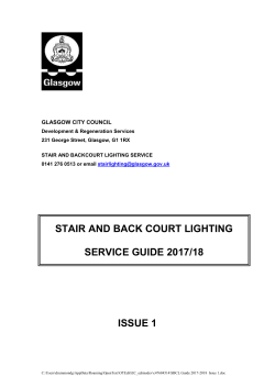 Stair and Backcourt Lighting Maintenance Guide
