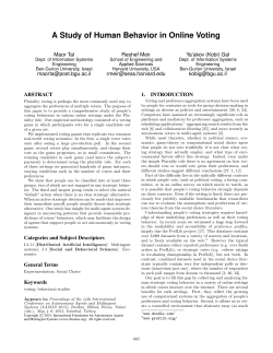 A Study of Human Behavior in Online Voting