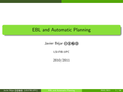 EBL and Automatic Planning