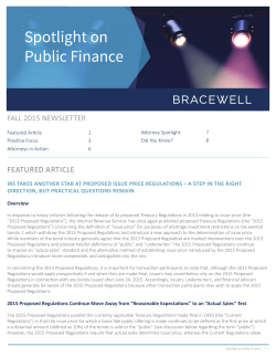 Spotlight on Public Finance, Fall 2015