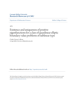 Existence and uniqueness of positive eigenfunctions for a class of