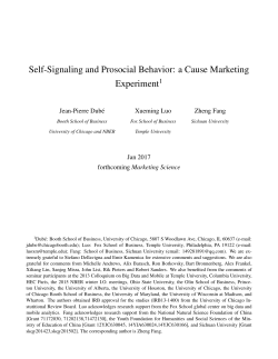 Self-Signaling and Pro-Social Behavior