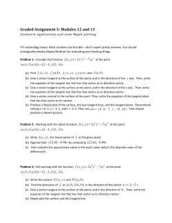 Problem 1: Consider the function at the point