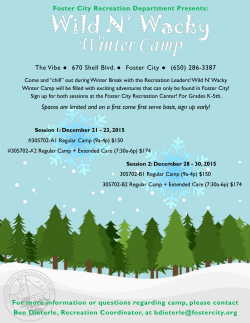 Spaces are limited and on a first come first serve basis, sign up early