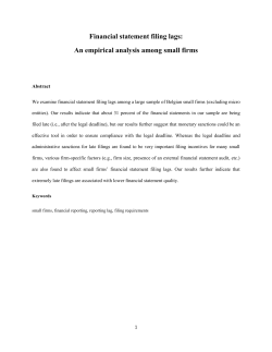 Financial statement filing lags: An empirical analysis among
