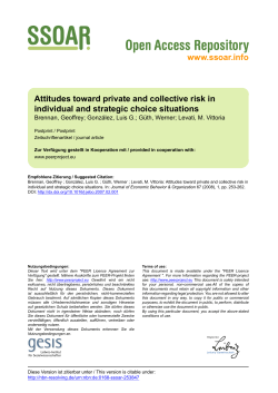 Attitudes toward private and collective risk in individual and strategic