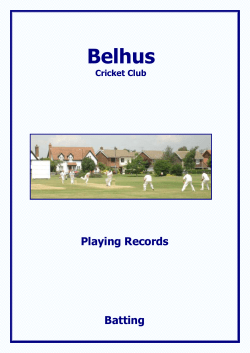 Batting Records - Belhus Cricket Club