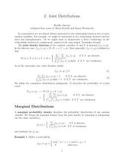 2: Joint Distributions