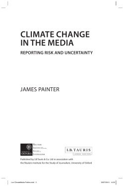 Climate Change in the Media - Oxford University Research Archive