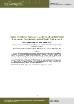 Social Identity for Teenagers: Understanding Behavioral