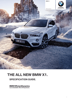 X1 Dealer Specification Guide