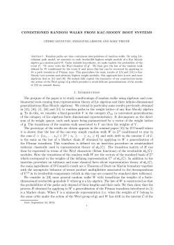 CONDITIONED RANDOM WALKS FROM KAC