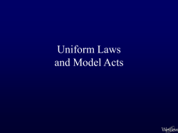 Uniform Laws and Model Acts
