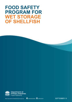 Shellfish wet storage