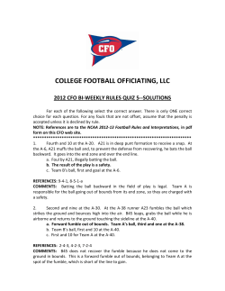 COLLEGE FOOTBALL OFFICIATING, LLC
