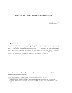 Search cost for a nearly optimal path in a binary tree