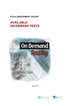 Summary of Available Adaptive Tests