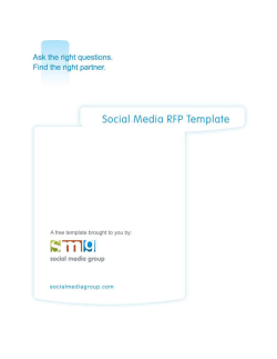 Social Media Request for Proposal Template
