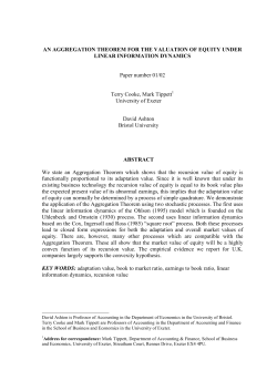 an aggregation theorem for the valuation of equity under linear