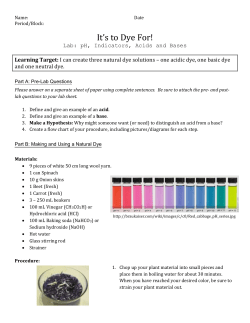Lab - pH and Indicators
