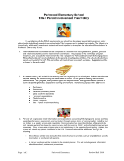 Plan and Policy Revised Fall 2014 English