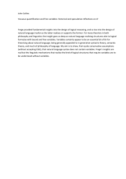 John Collins Vacuous quantification and free variables: historical