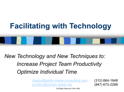 Technology Support for Distributed and Virtual Teams - Jordan-Webb