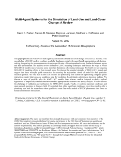 Multi-Agent Systems for the Simulation of Land-Use and