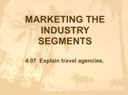 marketing the industry segments