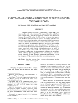 Fuzzy Sarsa Learning and the proof of existence of its stationary points