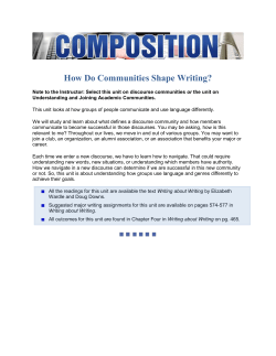 Swales, John. "The Concept of Discourse