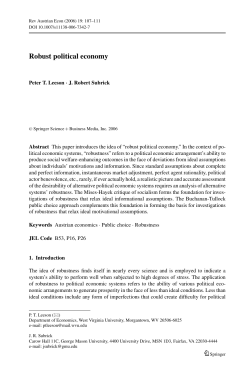 Robust political economy