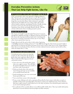 Flu Preventive Actions - Weld RE