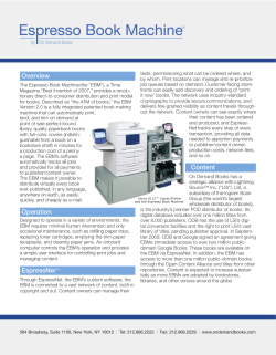 Overview Operation EspressNetSM Content