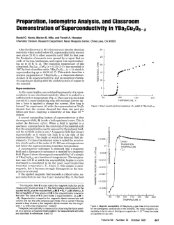 Preparation, iodometric analysis, and classroom demonstration of