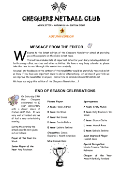 autumn edition - Chequers Netball Club