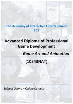 Advanced Diploma of Professional Game Development
