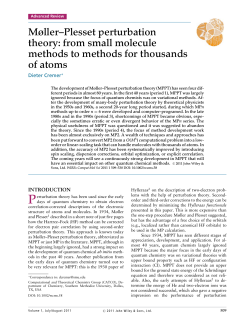 MllerPlesset perturbation theory: from small molecule