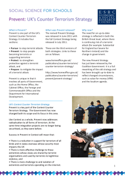 Prevent: UK`s Counter Terrorism Strategy