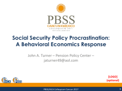 Social Security Policy Procrastination: A Behavioral Economics