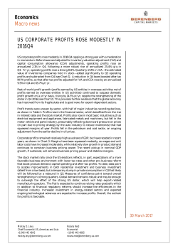 Economics Macro news US CORPORATE PROFITS