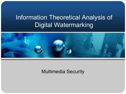Information Theoretical Analysis of Digital Watermarking