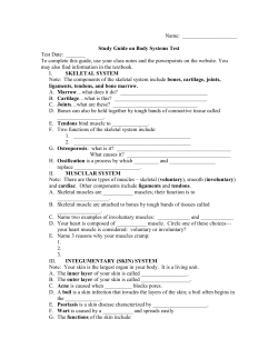 SYSTEMS Of THE BODY STUDY GUIDE