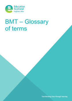 Glossary of terms - Education Scotland