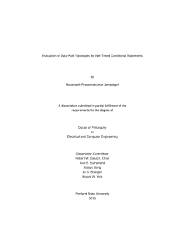 Evaluation of Data-Path Topologies for Self