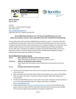Media Advisory: Rock Hill BMX Media Showdown June 27